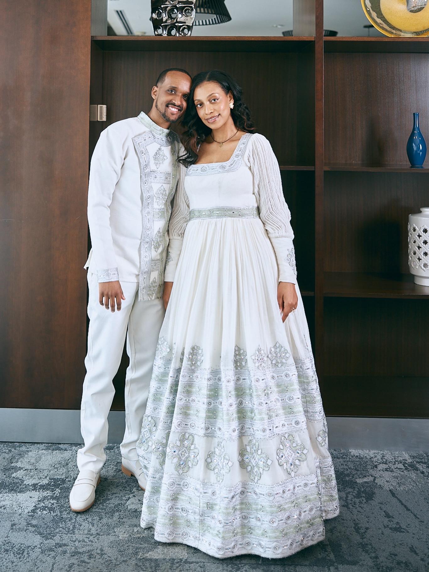Magnificent Tradional Dress — Habesha dress — Sheba Vibes Ethiopia — couples 8732