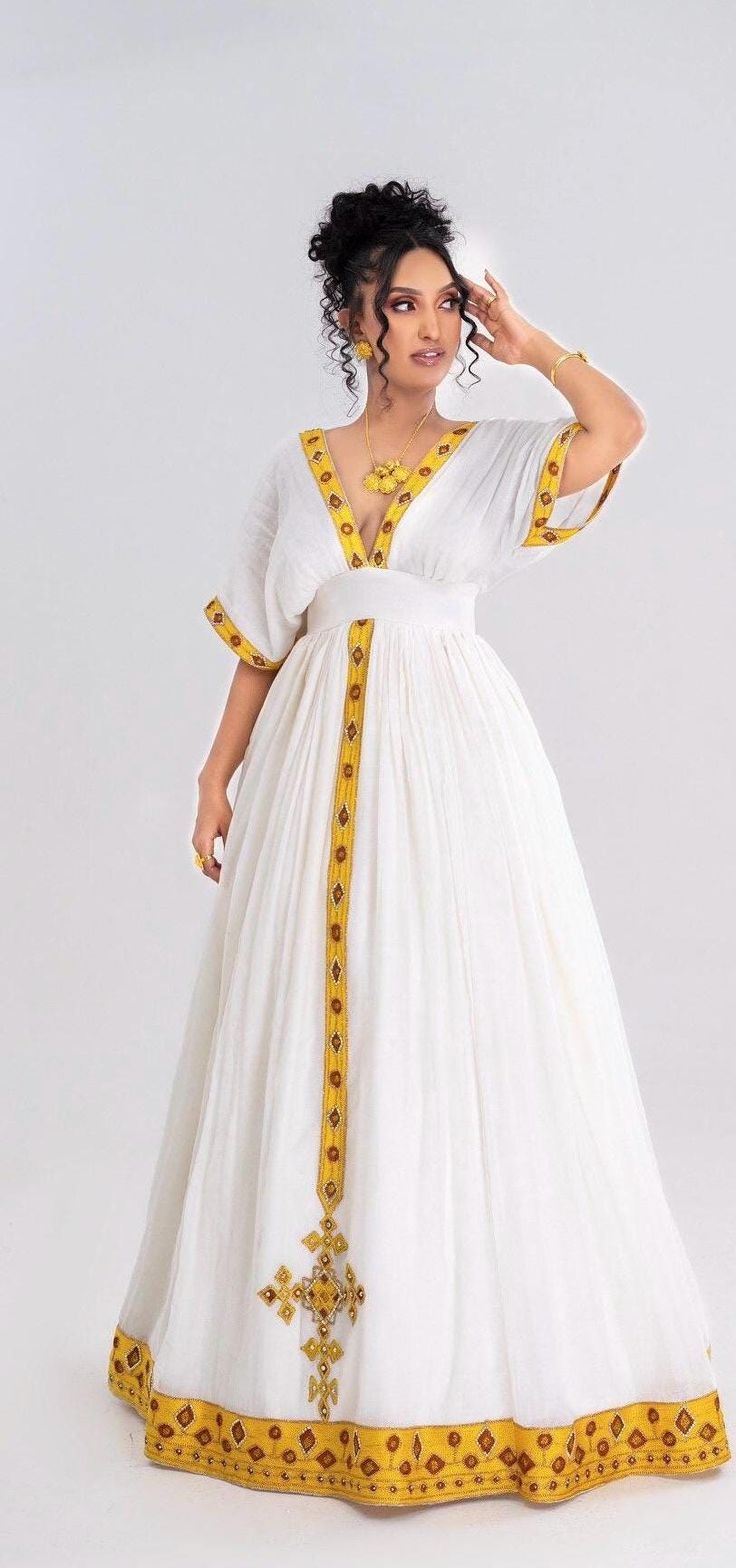 Simple Habesha Dress 105 — Habesha dress — Sheba Vibes Ethiopia — womens 4307