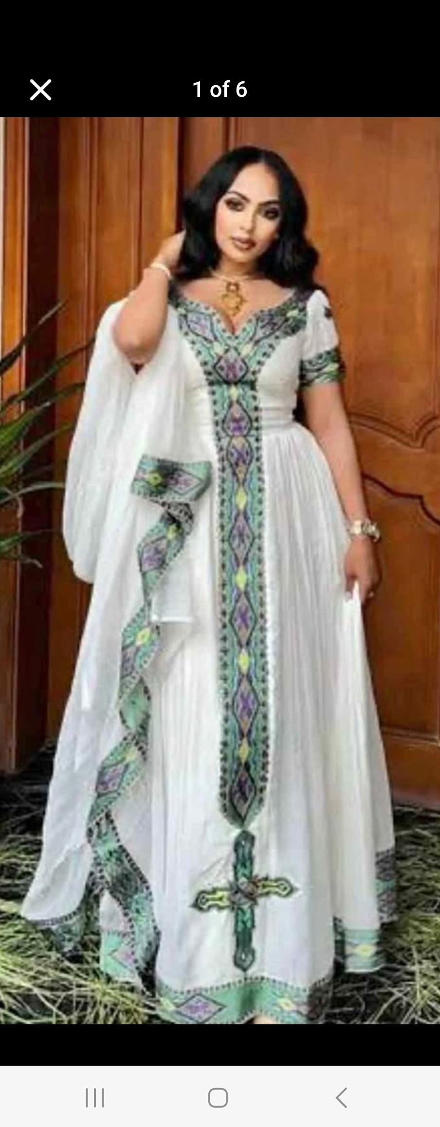 Green Elegance 110 — Habesha dress — Sheba Vibes Ethiopia — womens 4307